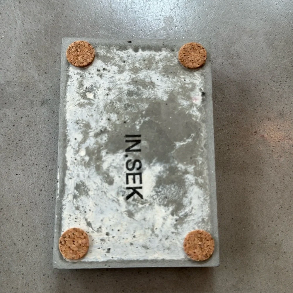 Concrete grey soap dish